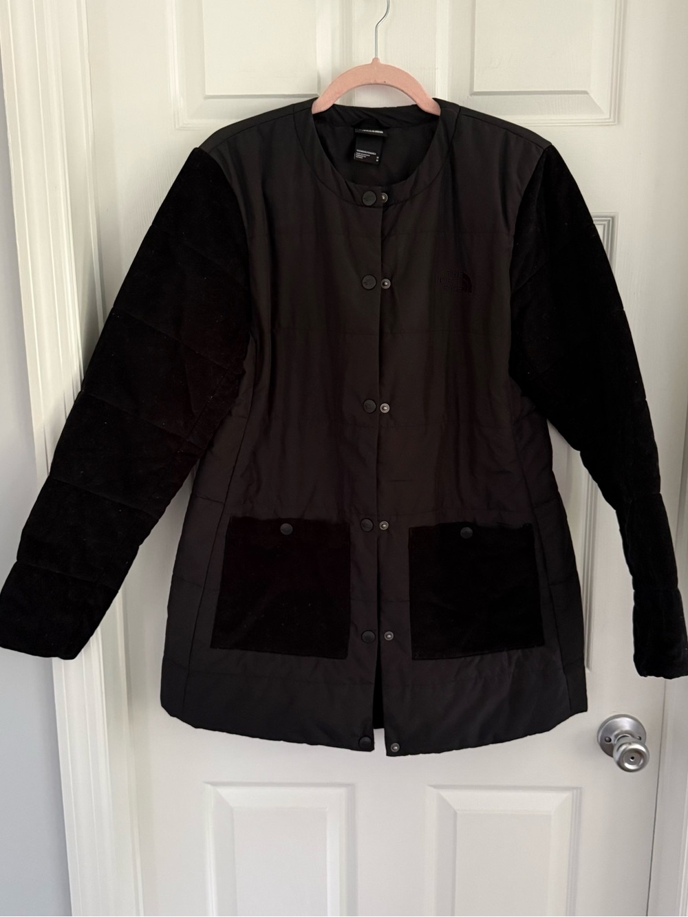 The North Face Women's Black Quilted Corduroy Details  Coat